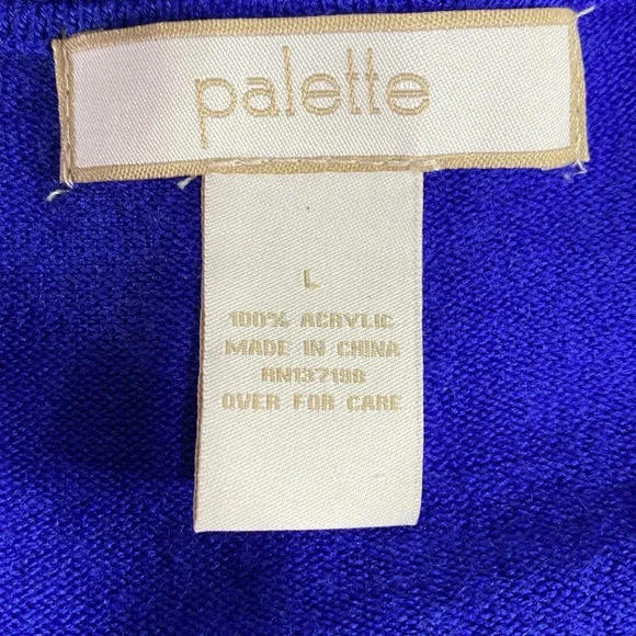 Palette Blue B Neck Tunic Sweater in Size Large. - Picture 4 of 8